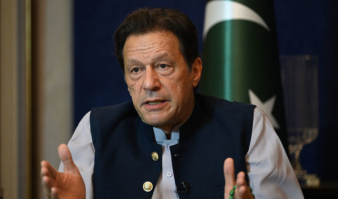 Former Pakistan's prime minister Imran Khan speaks during an interview with AFP at his residence in Lahore on March 15, 2023. (AFP/File)