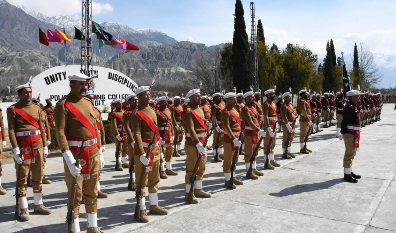 Passing-out-parade of the first batch of the Forests and Wildlife forces at the Police Training College in Gilgit, Pakistan, on March 9, 2024. (Photo courtesy: Forest and Wildlife Department)