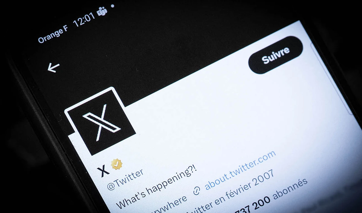 The new Twitter logo rebranded as X, is pictured in Paris on July 24, 2023. Twitter launched its new logo on July 24, 2023. (AFP/File)