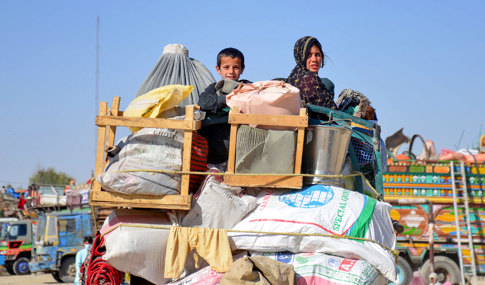 Afghan refugees arrive from Pakistan at the Afghanistan-Pakistan border in Spin Boldak district of Kandahar province on December 3, 2023. (AFP/File)