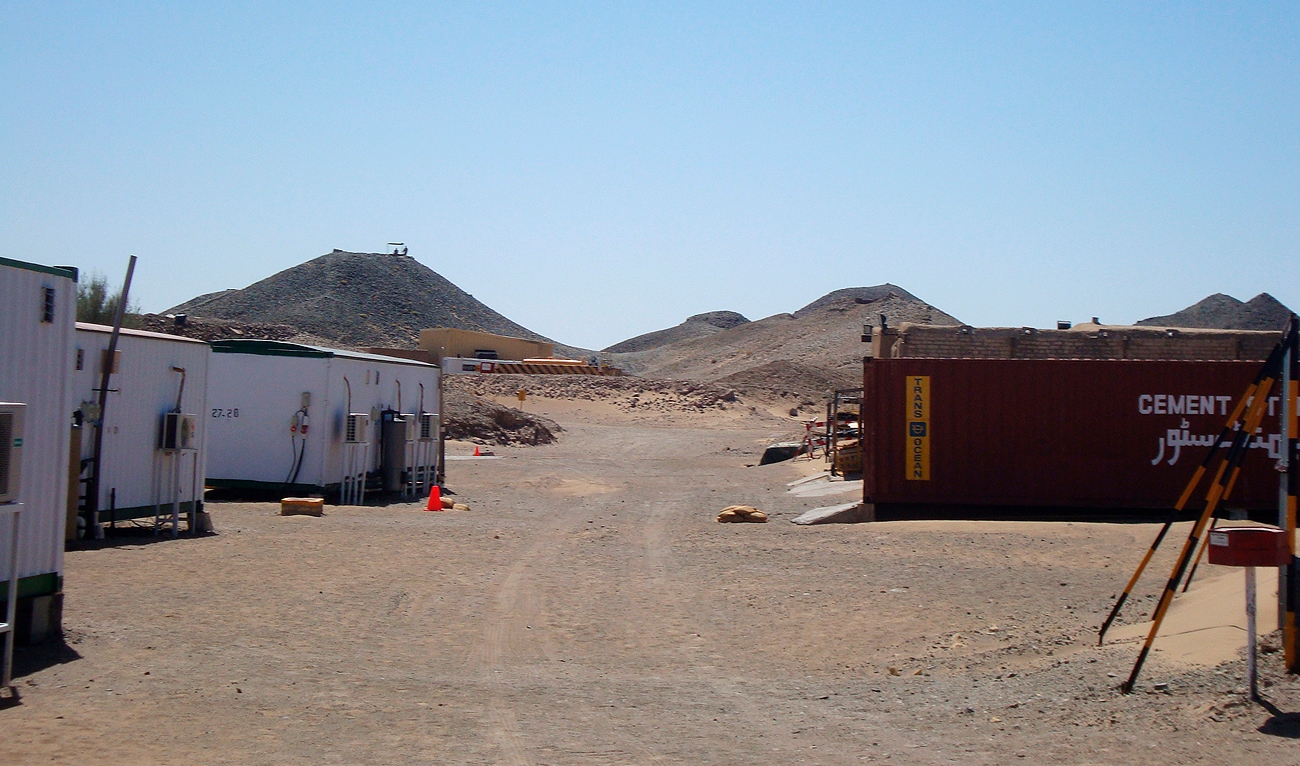 Empty trailers to house workers at the site of the gold and copper mine exploration project of Tethyan Copper Company (TCC) are seen in Reko Diq in Pakistan's province of Baluchistan in this undated 2010 photo. (Reuters/File)