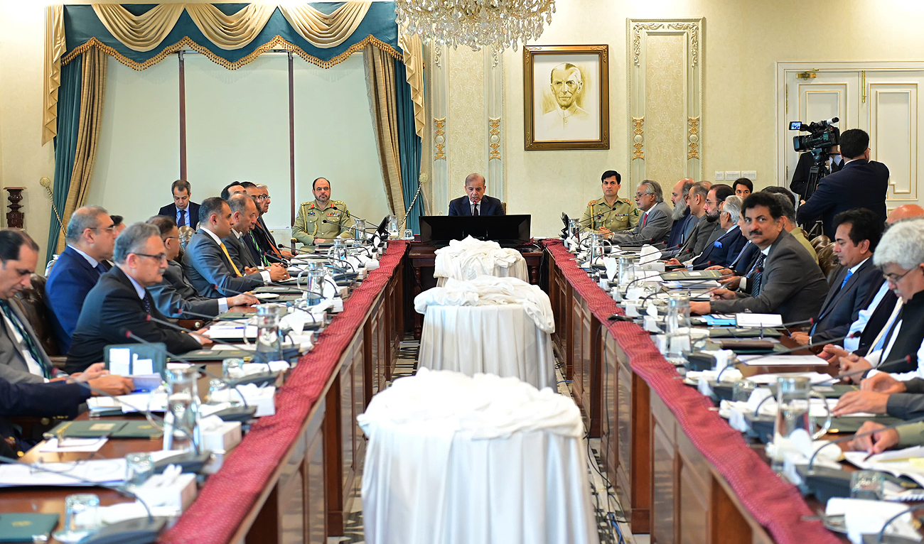 Pakistan Prime Minister Shehbaz Sharif chairs the meeting of the federal cabinet in Islamabad on April 18, 2024. (Photo courtesy: Prime Minister's Office)