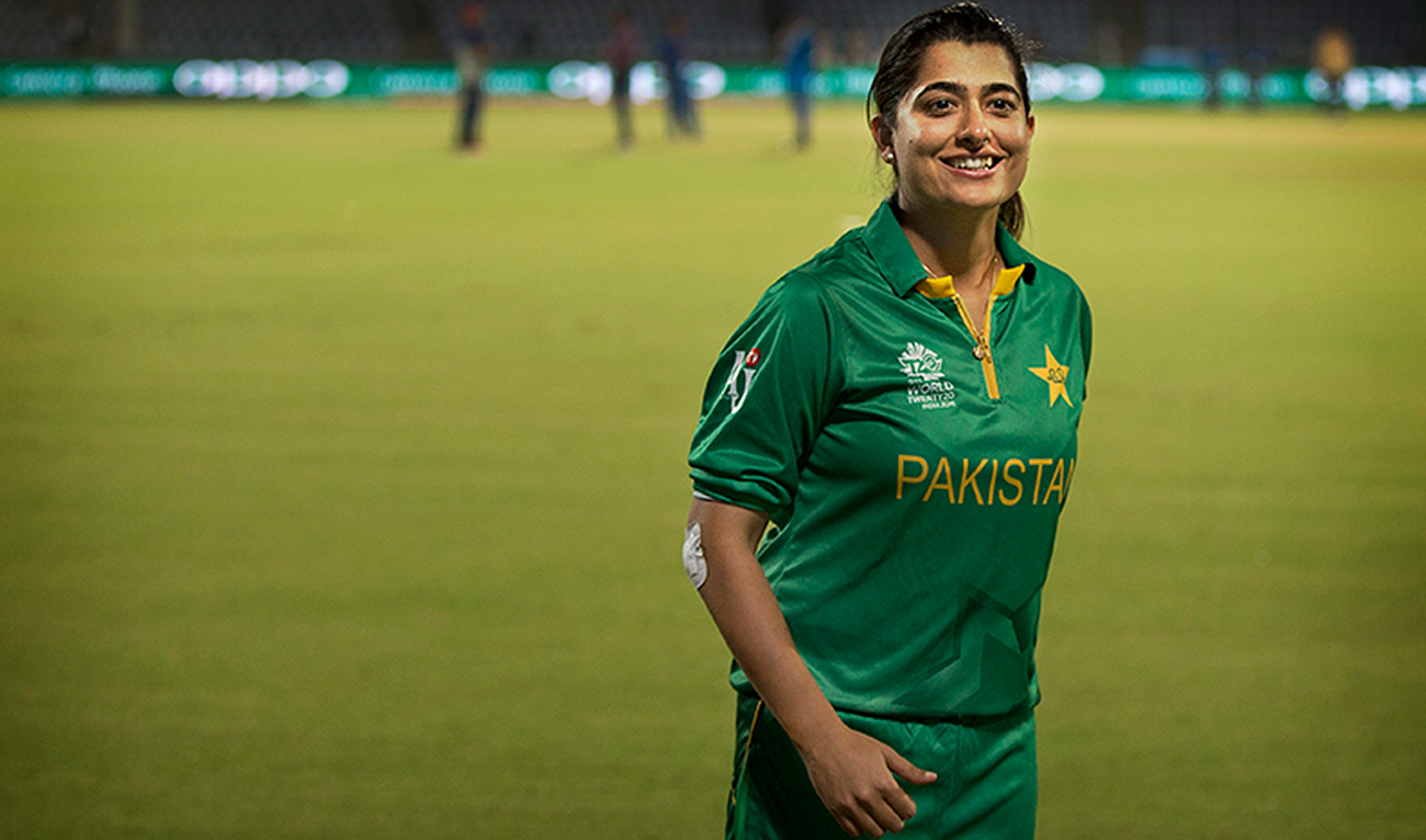 An undated file photo of Pakistani women cricketer Sana Mir. (AP)