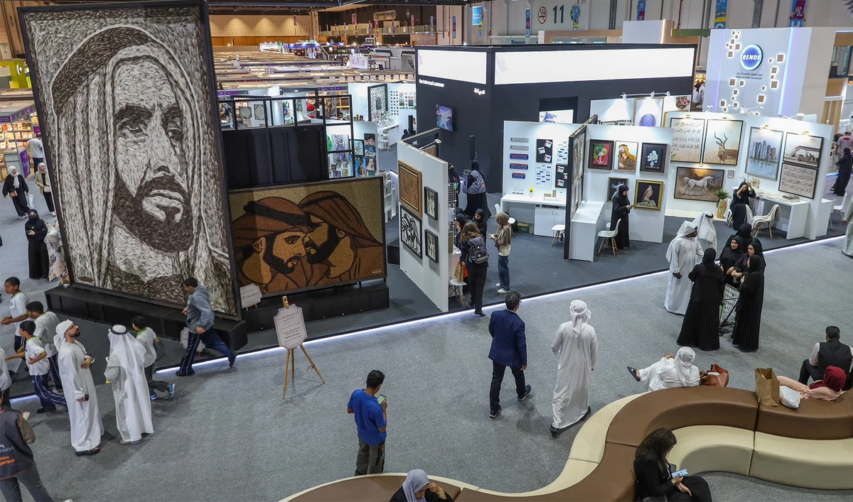 People attend Abu Dhabi International Book Fair in Abu Dhabi, UAE on April 29, 2024. (@ADNECGroup)
