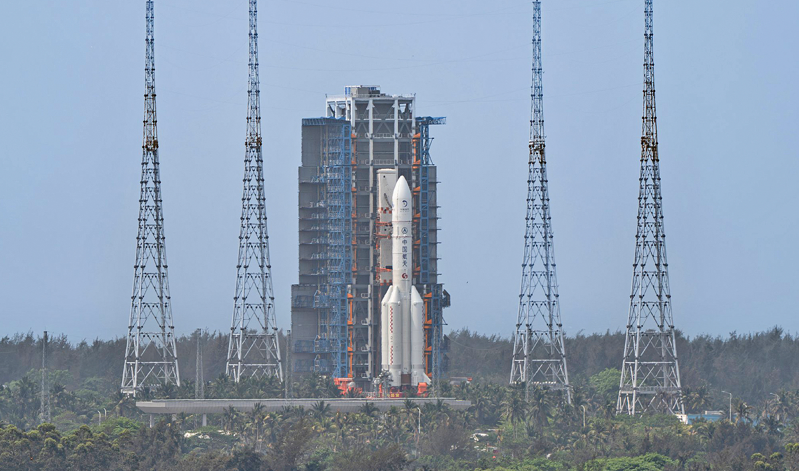 The picture shared on April 29, 2024 by Chinese Embassy Pakistan shows Pakistan Space & Upper Atmosphere Research Commission (SUPARCO) logo on China’s Chang’e-6 mission. (@CathayPak/X)