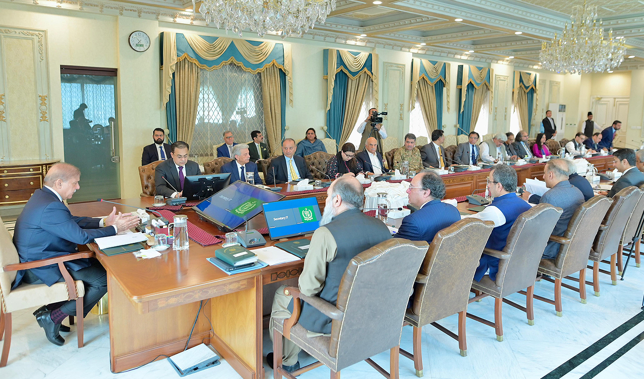 Pakistan Prime Minister Shehbaz Sharif chairs the meeting of the federal cabinet in Islamabad on May 3, 2024. (Photo courtesy: Prime Minister's Office)