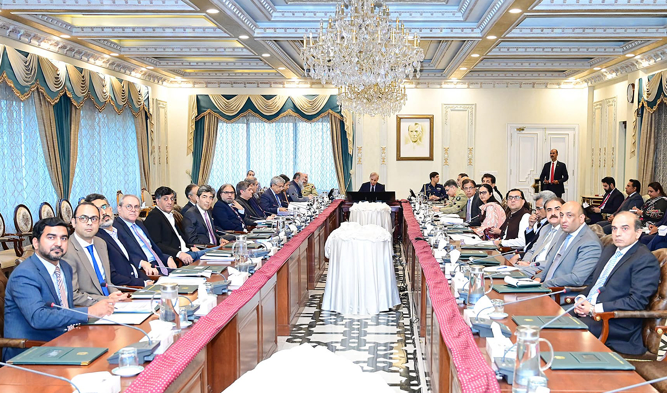 Prime Minister Shehbaz Sharif chairs a review meeting on trade related matters in Islamabad on May 10, 2024. (Photo courtesy: PMO)