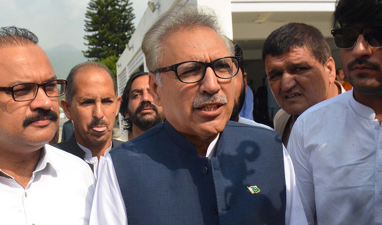Ex-president of Pakistan arrives before the president election at the National Assembly in Islamabad on September 4, 2018. (AFP/File)