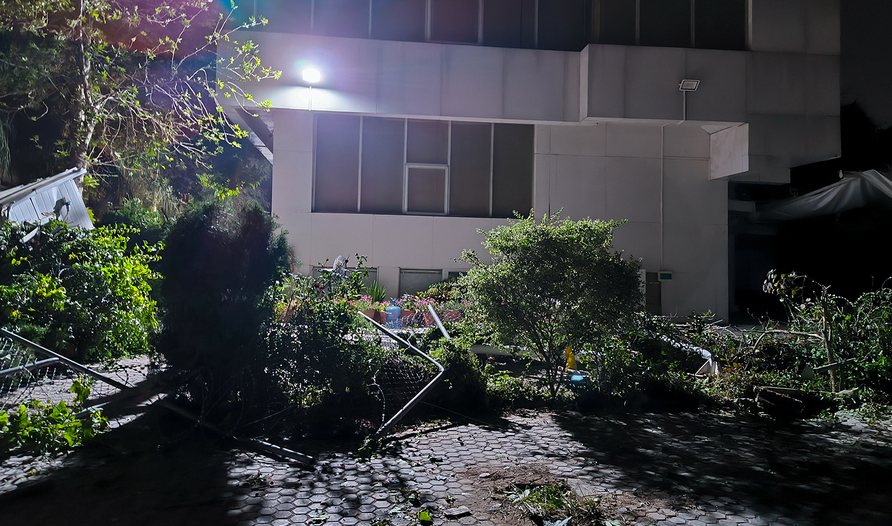This photo, taken and shared by Haider Saeed on May 24, 2024, shows ex-PM Imran Khan’s Pakistan Tehreek-e-Insaf party office after Capital Development Authority razed ‘encroached’ parts during an anti-encroachment drive in Islamabad. (Photo courtesy: X/@haidersaeedpti)