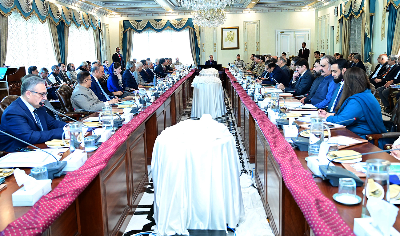 Pakistan Prime Minister Shehbaz Sharif chairs the 10th Meeting of the Apex Committee of Special Investment Facilitation Council in Islamabad May 25, 2024. (Photo courtesy: PMO)