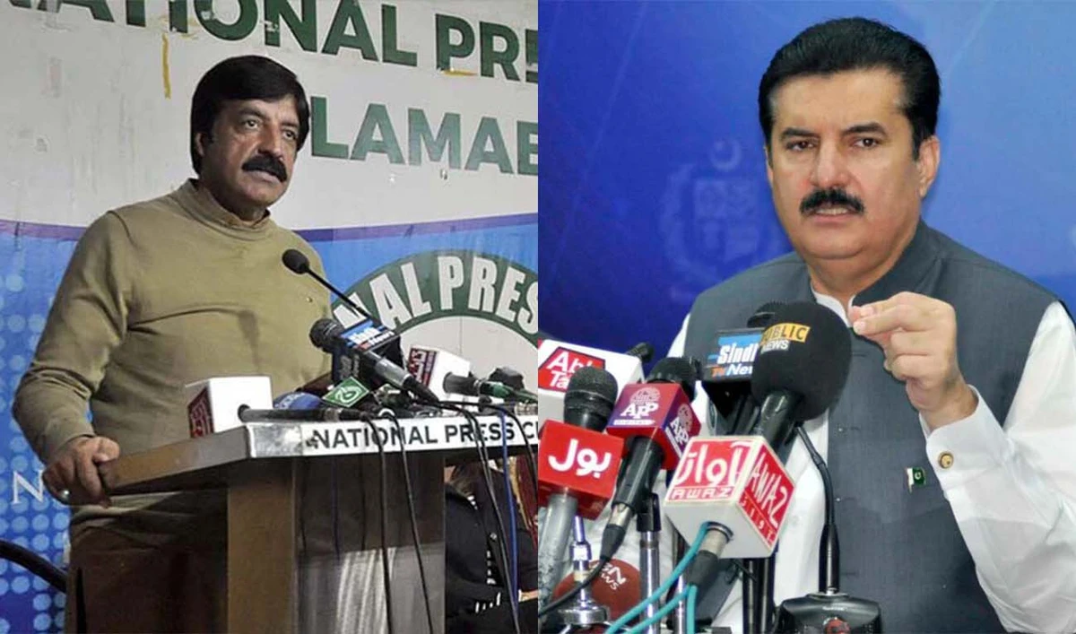 An undated file photo of Saleem Haider Khan (left), Faisal Kundi newly appointed governors of Pakistan’s eastern Punjab and northwestern Khyber Pakhtunkhwa provinces of Pakistan. (The Frontier Post/APP)