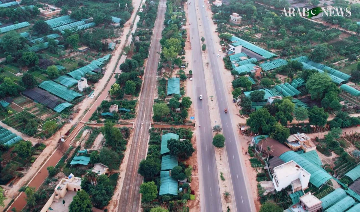The photo taken on April 8, 2024, shows an ariel view of dozens of nurseries dotting the city of Pattoki city in Pakistan's Punjab province. (AN Photo)