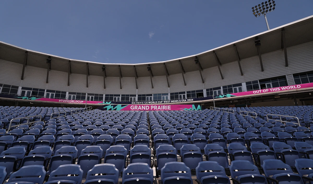A general view prior to the ICC Men's T20 Cricket World Cup West Indies & USA 2024 match between USA and Canada at Grand Prairie Cricket Stadium on May 29, 2024 in Dallas, US. (AFP/File)