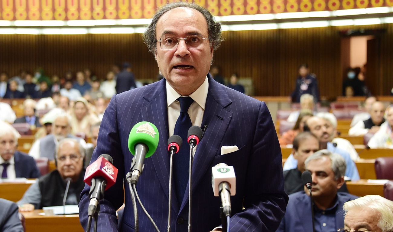 Pakistan’s Finance Minister Muhammad Aurangzeb is presenting financial budget in the National Assembly in Islamabad, Pakistan on June 12, 2024. (@NAofPakistan/X)