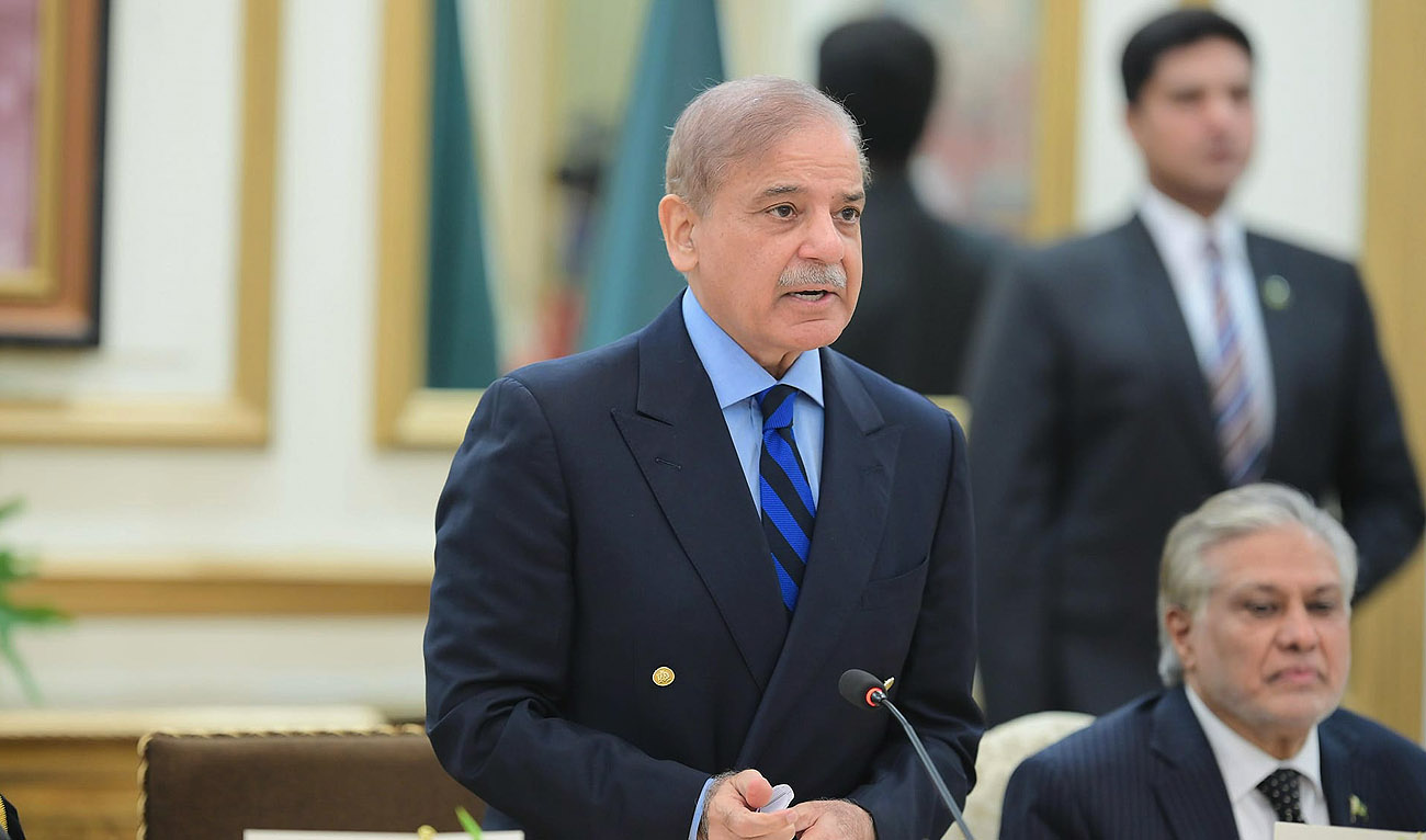 In this file photo, taken on April 16, 2024, Pakistan Prime Minister Shehbaz Sharif speaks during an event in Islamabad. (Photo courtesy: PMO/File)