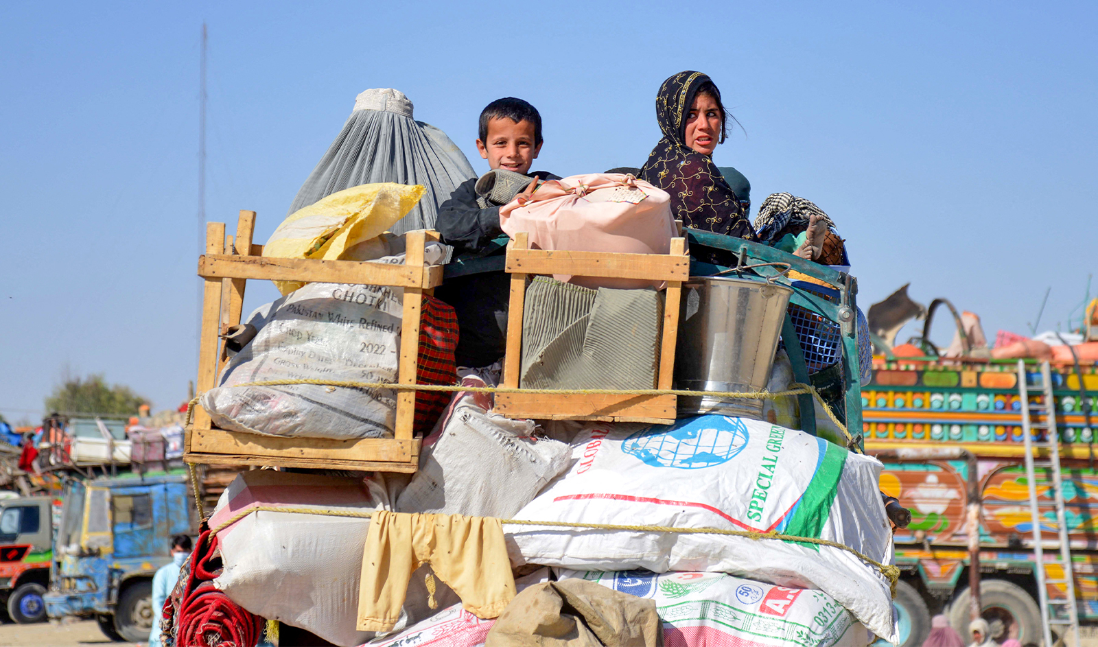 Afghan refugees arrive from Pakistan at the Afghanistan-Pakistan border in Spin Boldak district of Kandahar province on December 3, 2023. (AFP/File)