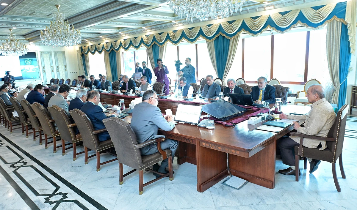 Pakistan Prime Minister Shehbaz Sharif (right) chairs a meeting on the promotion of Pakistan-Azerbaijan economic ties in Islamabad, Pakistan, on June 27, 2024. (PID)