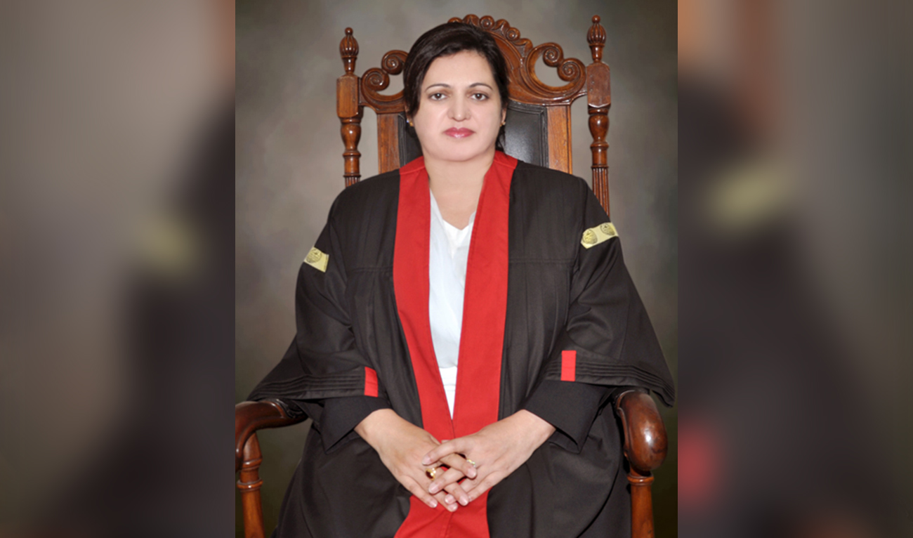 An undated file photo of Justice Aalia Neelum. (Photo courtesy: Federal Judicial Academy/ website)