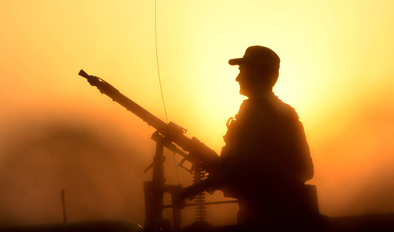 A Pakistani army soldier stand guards during a search operation against militants on the outskirts of Peshawar on June 24, 2017. (AFP/File)