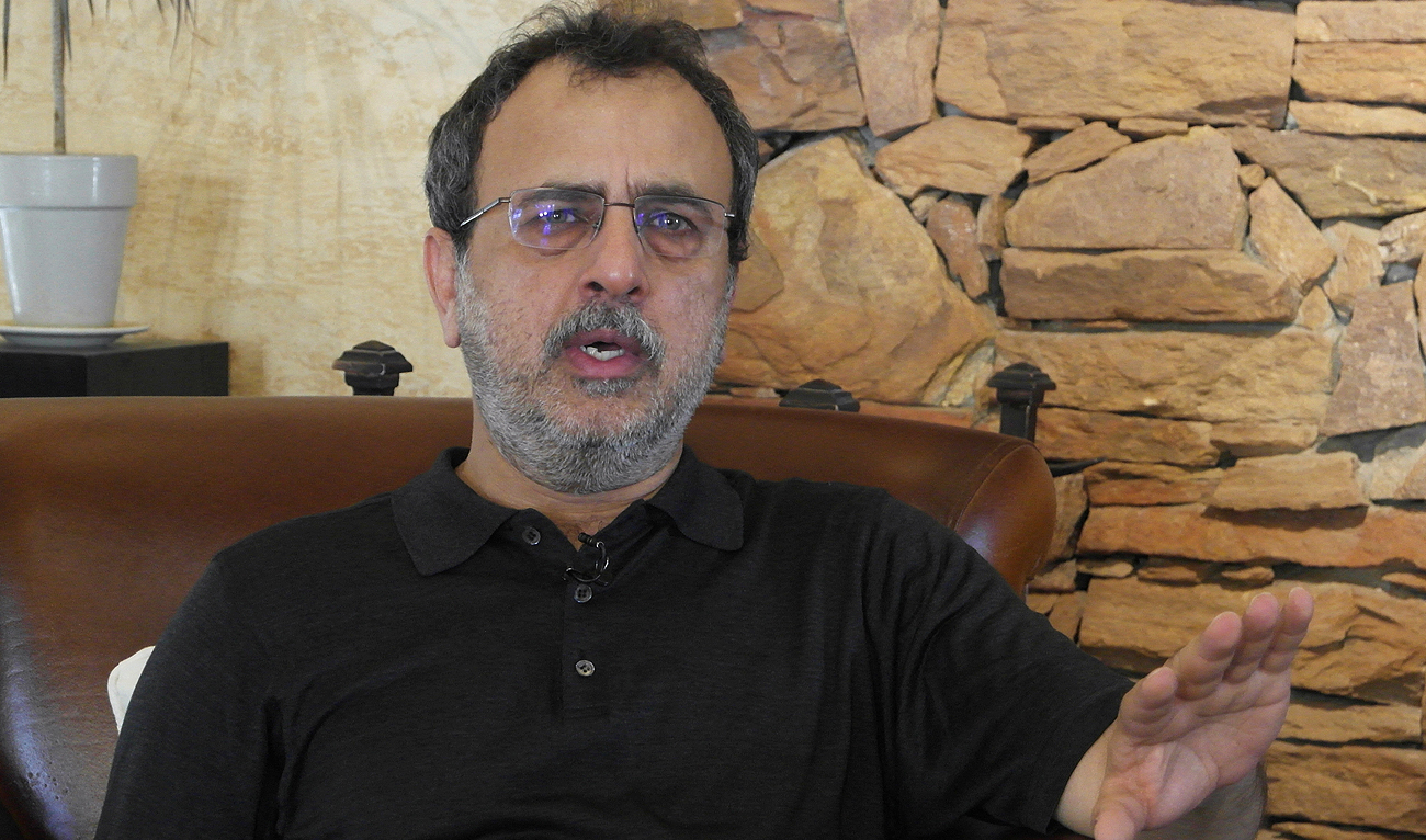 Pakistan Federal Minister of Energy Awais Ahmad Khan Leghari speaks during an interview with Reuters in Islamabad on July 21, 2024. (REUTERS)
