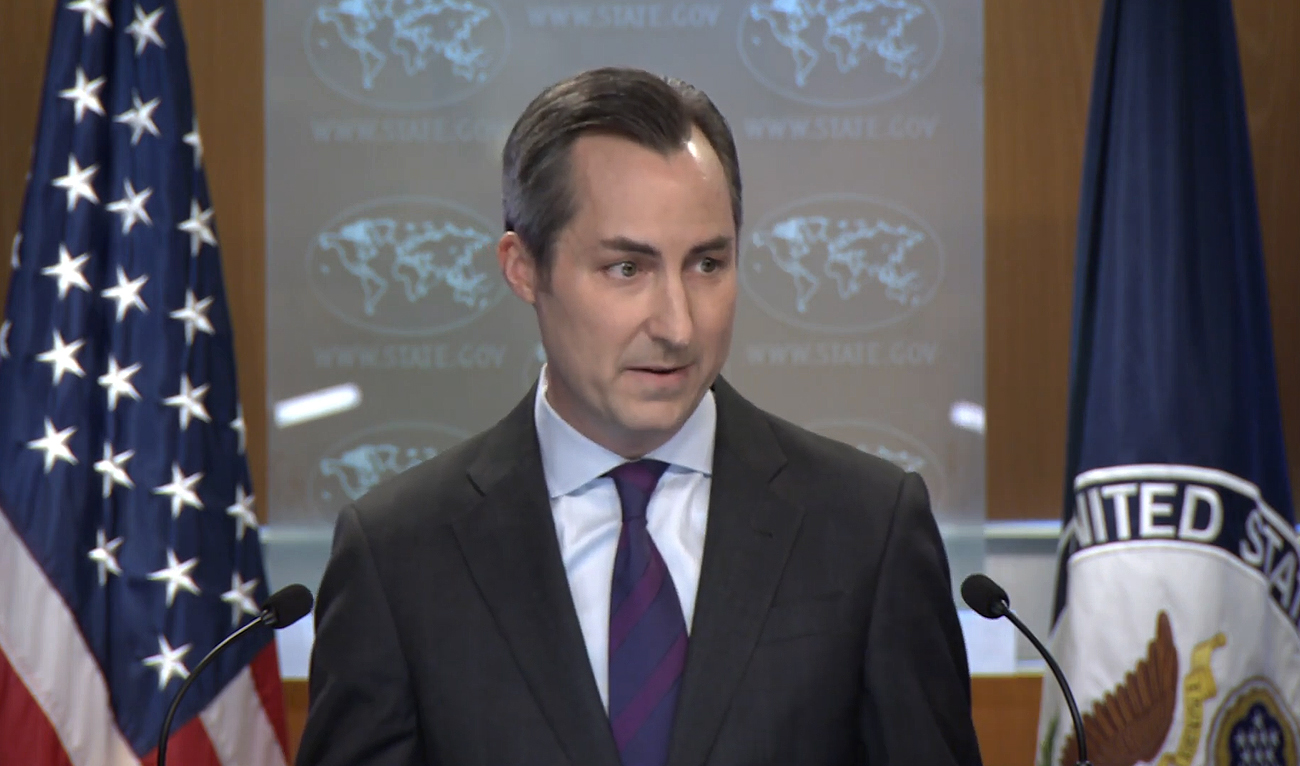US State Department Spokesperson Matthew Miller speaks during a press briefing at the State Department in Washington, DC, on July 24, 2024. (Photo courtesy: Screengrab/YouTube/@StateDept)
