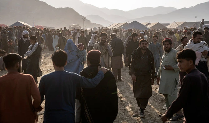 Afghan refugees settle in a camp near the Torkham Pakistan-Afghanistan border in Torkham, Afghanistan on November 4, 2023. (AP/File)