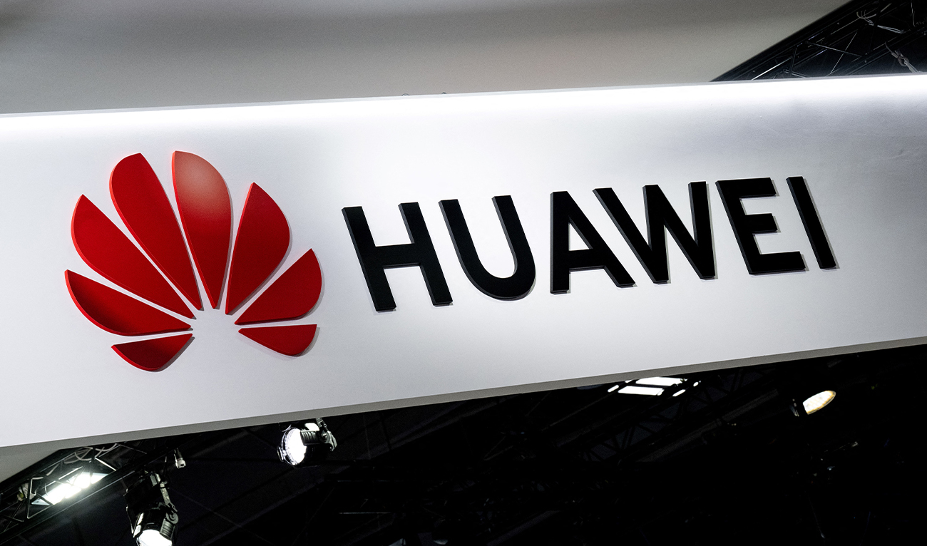 A photo shows the Chinese technology company Huawei logo during the Vivatech technology startups and innovation fair at the Porte de Versailles exhibition centre in Paris, on June 14, 2023. (AFP/File)