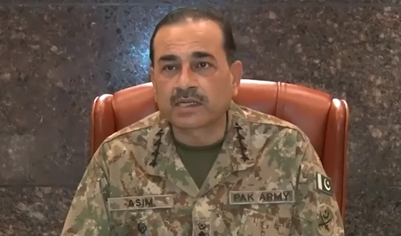 In this file screengrab, taken from a handout video released by Pakistan’s Inter-Service Public Relations (ISPR), Pakistan Army Chief General Asim Munir speaks during the 263rd Corps Commanders’ Conference at the General Headquarters in Rawalpindi on March 5, 2024. (Photo courtesy: ISPR/File)