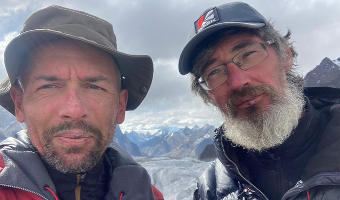 The image uploaded by Rupal Expeditions on September 6, 2023, shows Russia’s late alpinist Dmitry Golovchenko (left) and Sergey Nilov (right), set out on a mission to retrieve the body of Golovchenko who went missing on Gasherbrum IV last year. (Photo courtesy: Rupal Expeditions/Facebook)
