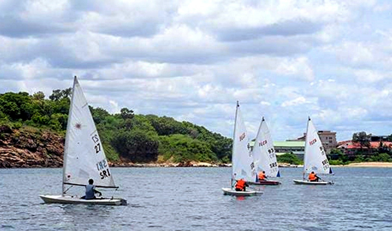In this handout photograph, taken and released by Director General Public Relations Pakistan Navy on August 25, 2024, cadets from the Pakistan Naval Academy compete at the International Inter-Navies Sailing Championship in Sri Lanka. (Photo courtesy: Pakistan Navy)