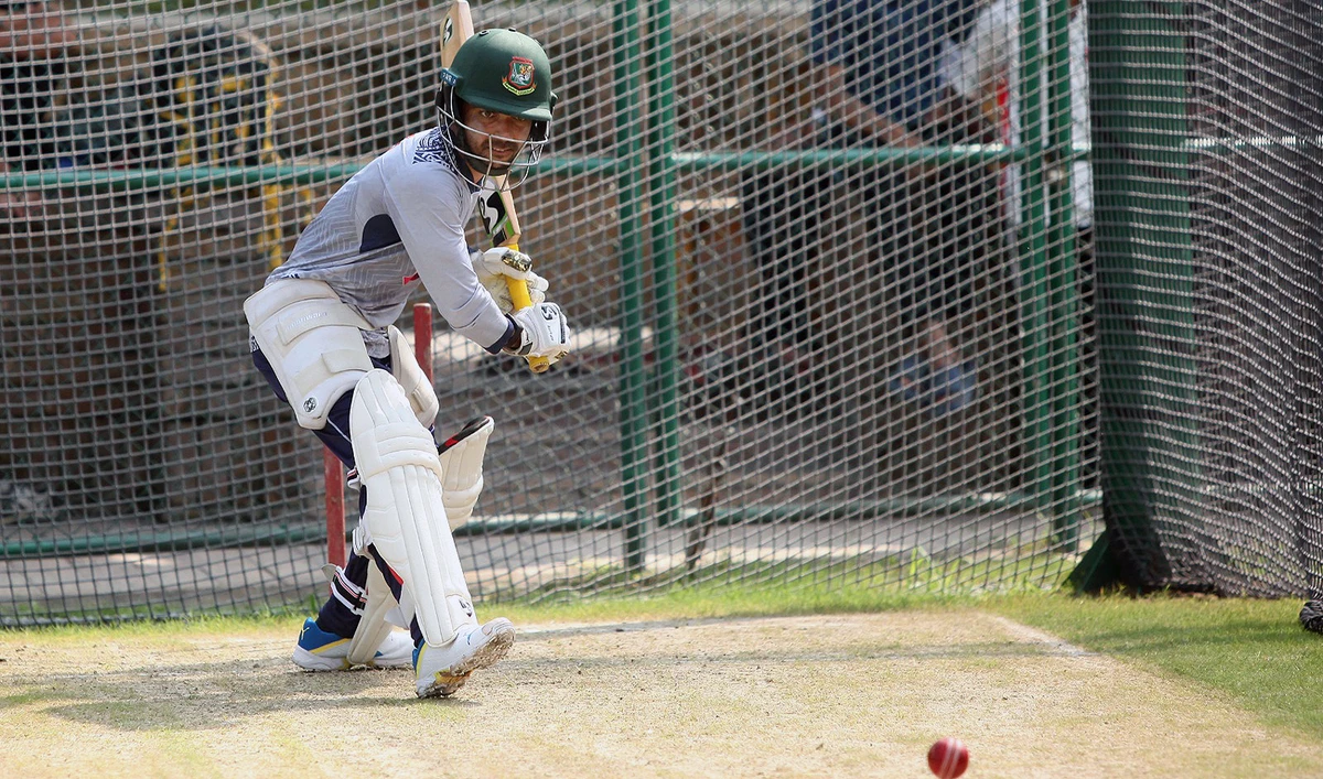 A Bangladeshi player takes part in a practise session at a stadium in Islamabad, Pakistan, on August 12, 2024, ahead of a two-match Test series against Pakistan. (@TheRealPCB/X)