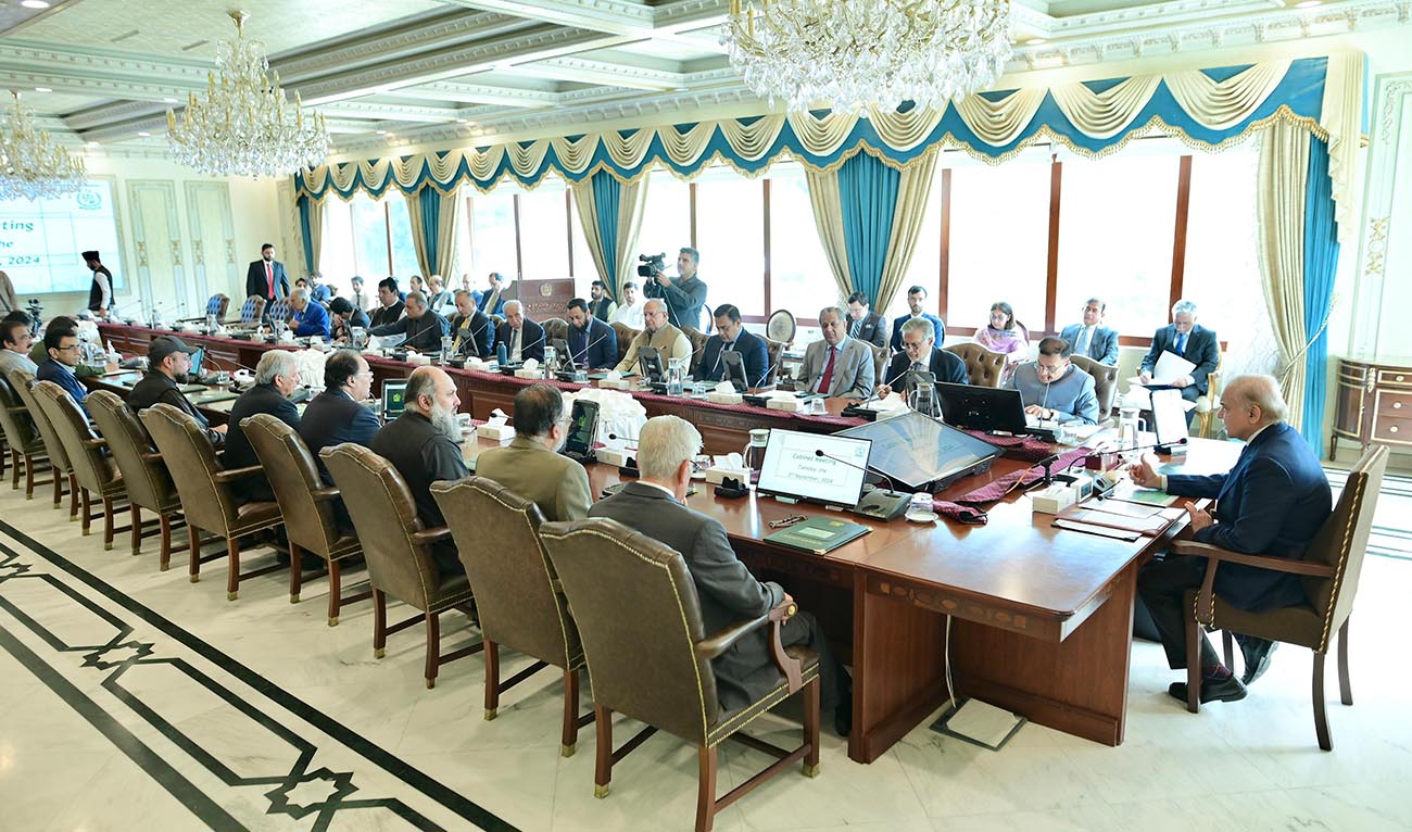 Prime Minister Shehbaz Sharif chairs a meeting of the Federal Cabinet on September 3, 2024. (Photo courtesy: PMO)