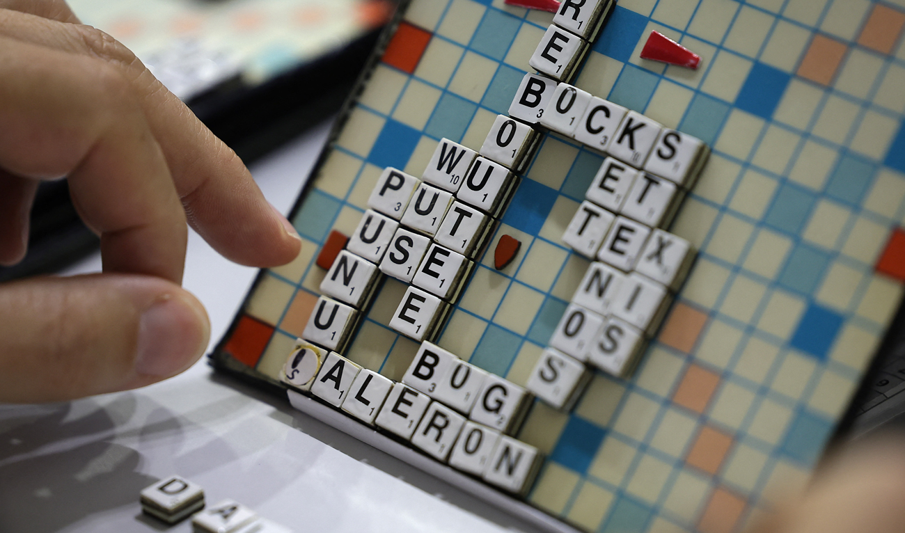 In this file photo, taken on July 14, 2024, a scrabble player competes during the French Scrabble World Championship in Montauban, south-western France. (AFP/File)