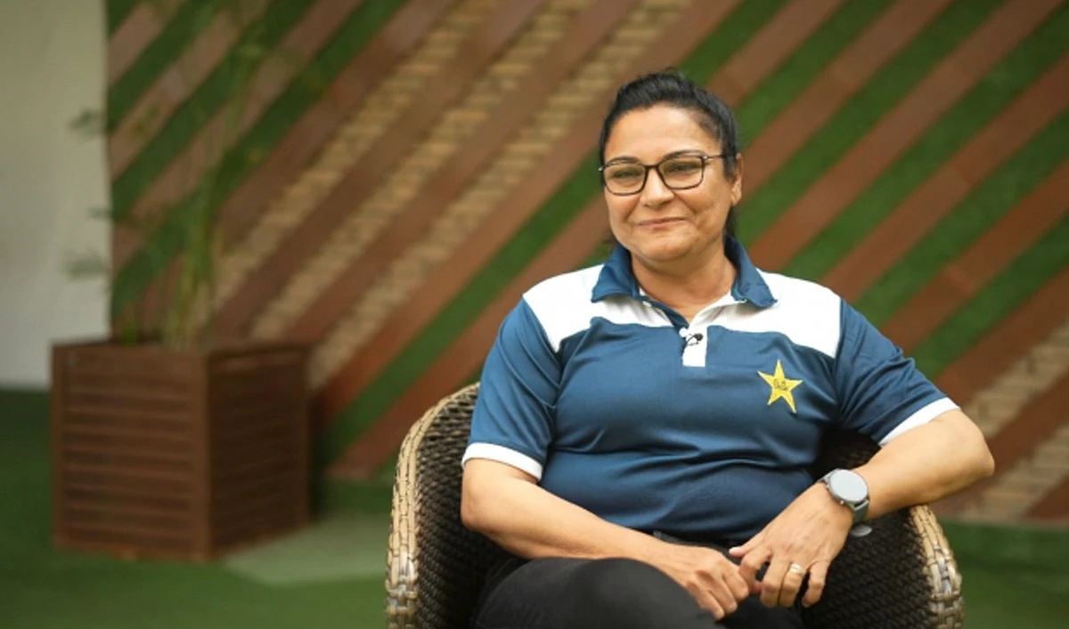 This handout photo, taken and released by Pakistan Cricket Board on September 15, 2024, shows Pakistani umpire Saleema Imtiaz in Lahore. (PCB)