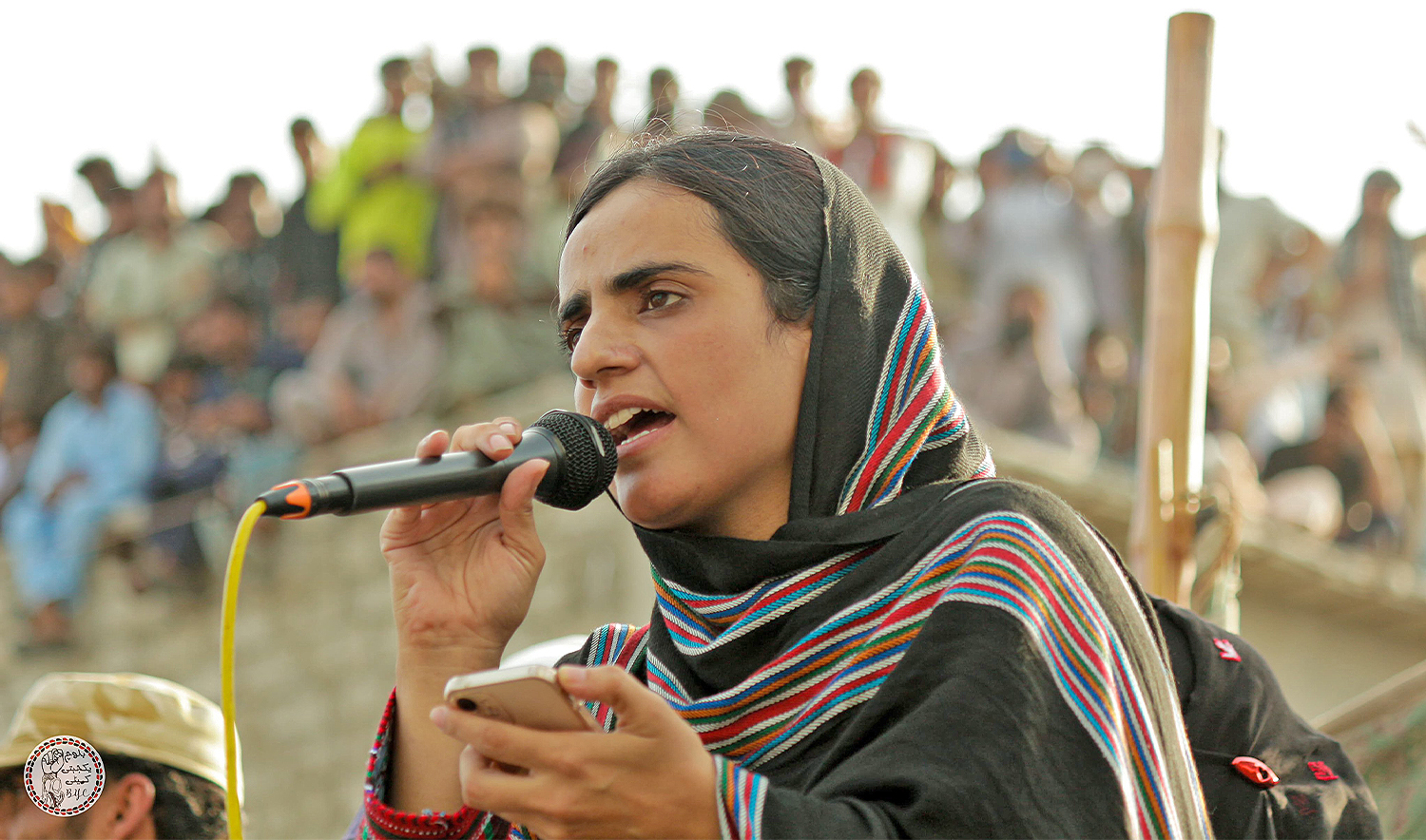 The picture shared by the Baloch Yakjehti Committee on August 10, 2024, shows Pakistani rights activist, Dr. Mahrang Baloch. (@BalochYakjehtiC/X)