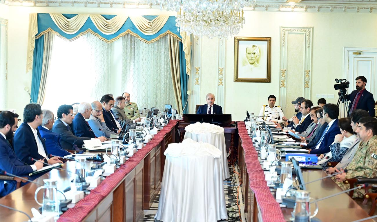 Pakistan Prime Minister Shehbaz Sharif speaks during a cabinet meeting in Islamabad on October 10, 2024. (Photo courtesy: PMO)