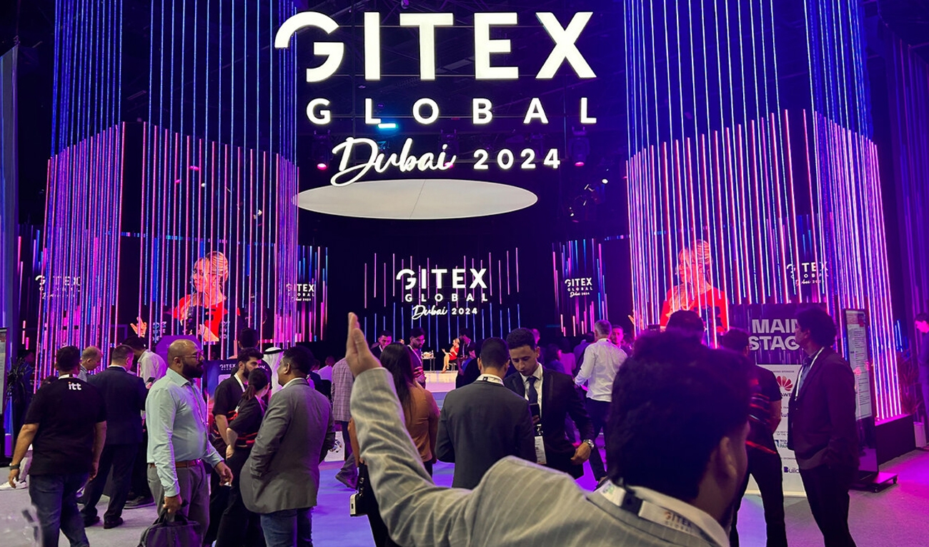 Visitors attend GITEX Global 2024 event in Dubai on October 14, 2024. (AN Photo)