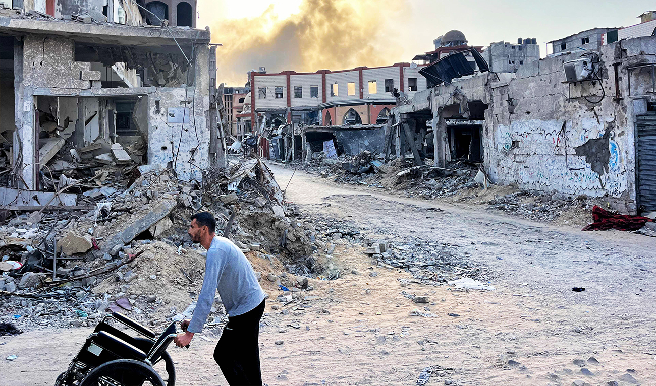 Smoke rises following an Israeli bombardment in Beit Lahia in the northern Gaza Strip on November 1, 2024, amid the ongoing war between Israel and the Palestinian Hamas movement. (AFP)