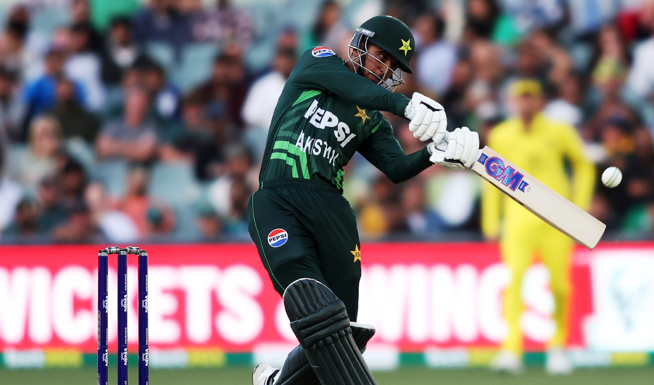 Pakistan's Saim Ayub bats against Australia during second one day international cricket match in Adelaide, Australia, on November 8, 2024. (PCB)