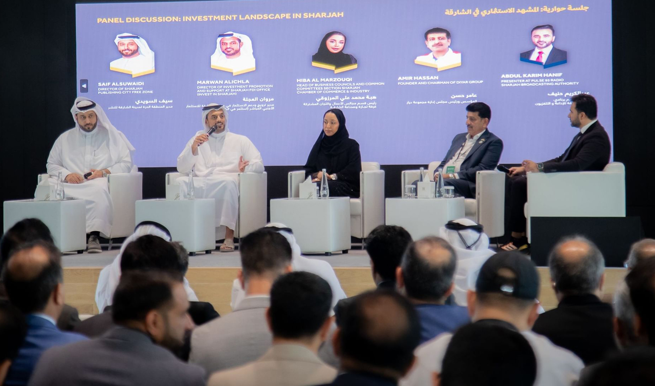 In this handout photo, released by WAM Emirates News Agency, participants attend the Sharjah-Pakistan Business Roundtable in Sharjah on November 21, 2024. (WAM)