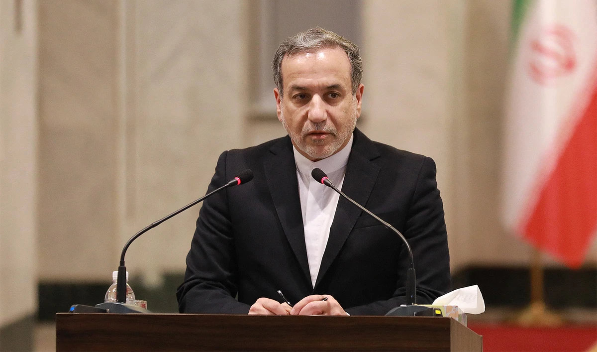 Iran's Foreign Minister Seyed Abbas Araghchi speaks during a joint press conference with his Iraqi counterpart in Baghdad on October 13, 2024. (AFP/File)