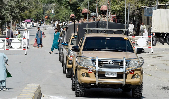 Security personnel patrol a street in Quetta, Pakistan on September 17, 2024. (AFP/File)