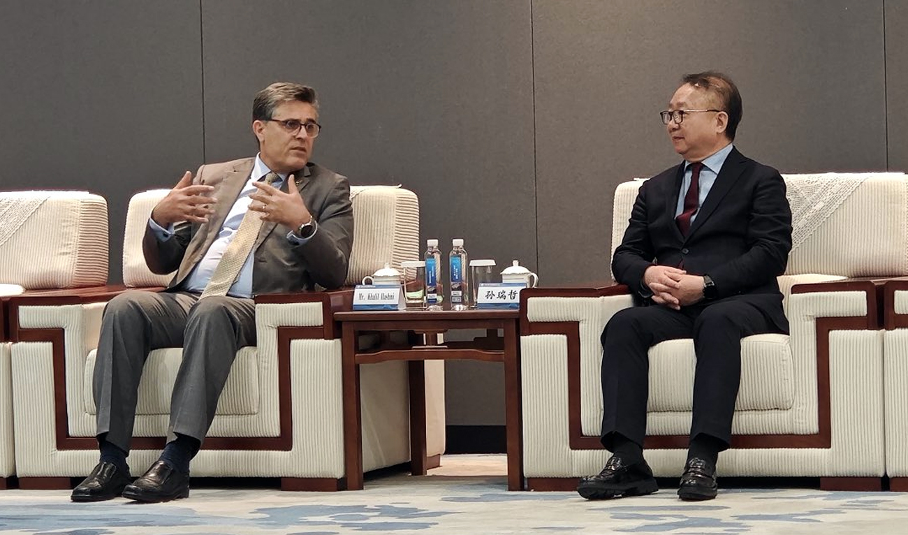 Pakistan’s Ambassador to China, Khalil Hashmi (left), in a meeting with Sun Ruizhe, President China National Textile and Apparel Council (CNTAC) in Shaoxing, China, on December 5, 2024. (Photo Courtesy: X@KhalilHashmi)