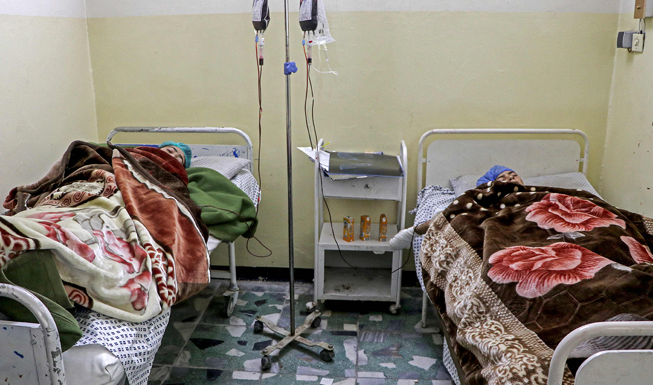 Afghan victims injured in a Pakistani air strike, receive medical treatment at a hospital in Sharan, capital of Paktika province on December 25, 2024, a day after the attack. Pakistan air strikes in an eastern border region of Afghanistan killed 46 civilians, the Taliban government said December 25, whilst a Pakistan security official said the bombardment had targeted “terrorist hideouts.” (AFP)