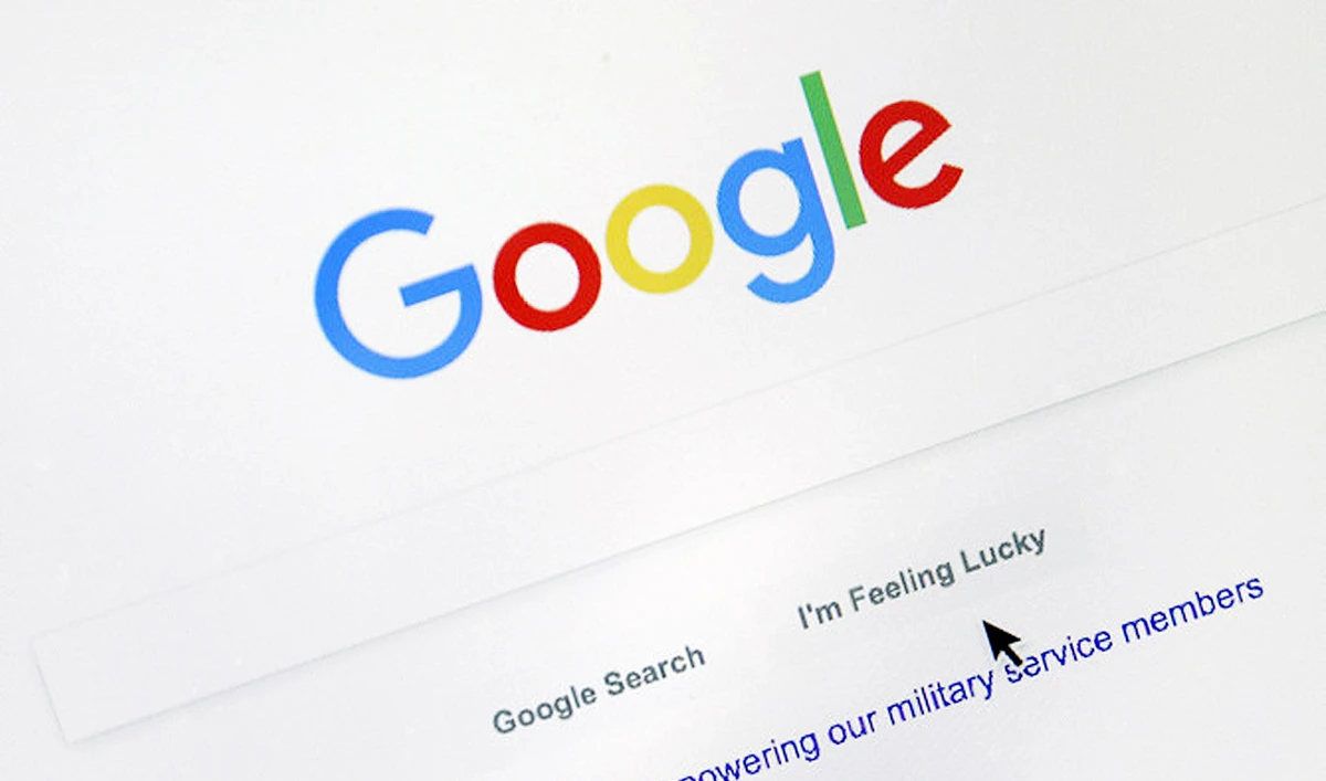 A cursor hovers over Google’s iconic search engine page, symbolizing the start of a new query. (AP/File)