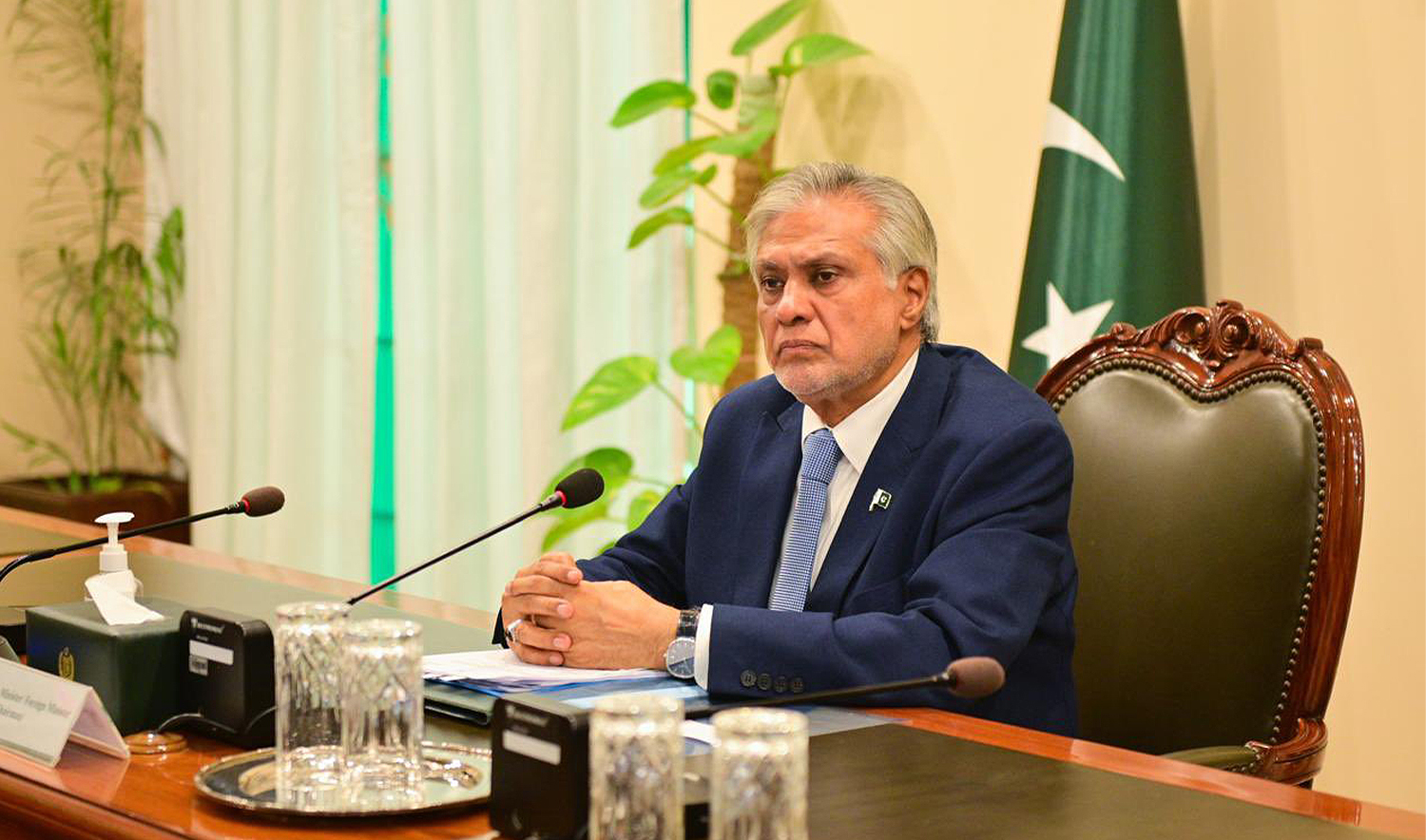 Ishaq Dar, Deputy Prime Minister of Pakistan, attends a meeting in Islamabad, Pakistan, on January 1, 2025. (Ministry of Foreign Affairs/File)