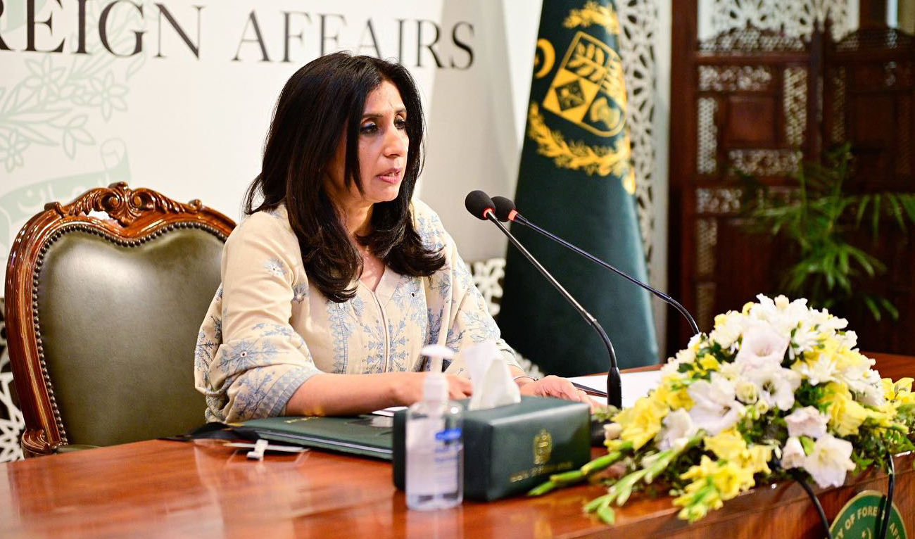 In this file photograph, taken and released by the Ministry of Foreign Affairs on February 3, 2024, Mumtaz Zahra Baloch, the spokesperson of Pakistan’s Ministry of Foreign Affairs, speaks during a press briefing in Islamabad. (Photo courtesy: MOFA/File)