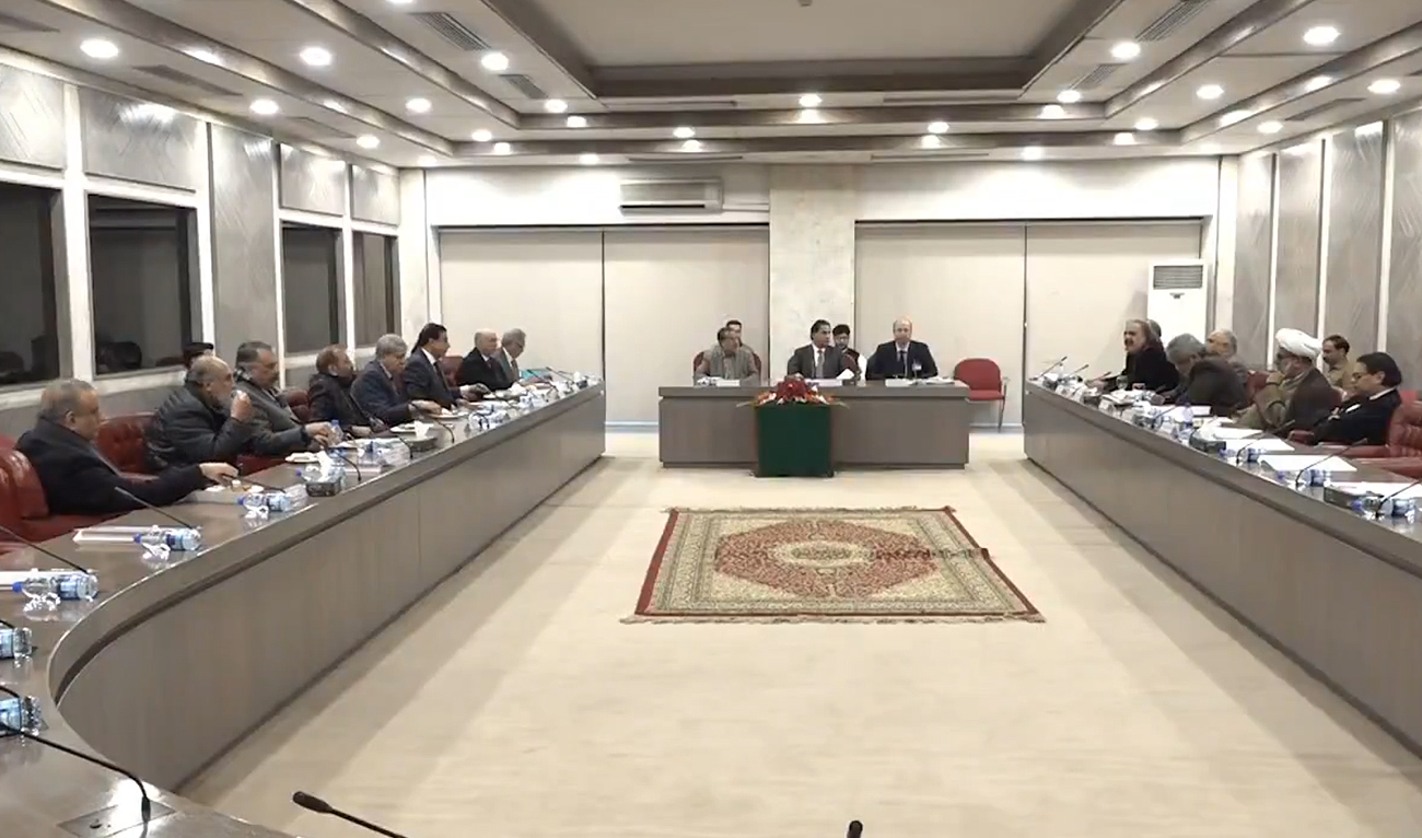 Government officials (left) and Pakistan Tehreek-e-Insaf party leaders (right) hold second round of talks in Islamabad on January 2, 2025. (Photo courtesy: X/@NAofPakistan)