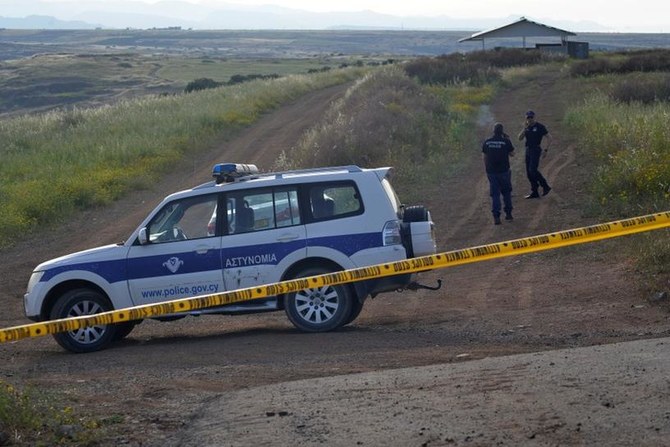 Police secure the area where the body of a woman was discovered near the village of Orounta, Cyprus, April 25, 2019. (Reuters/File)