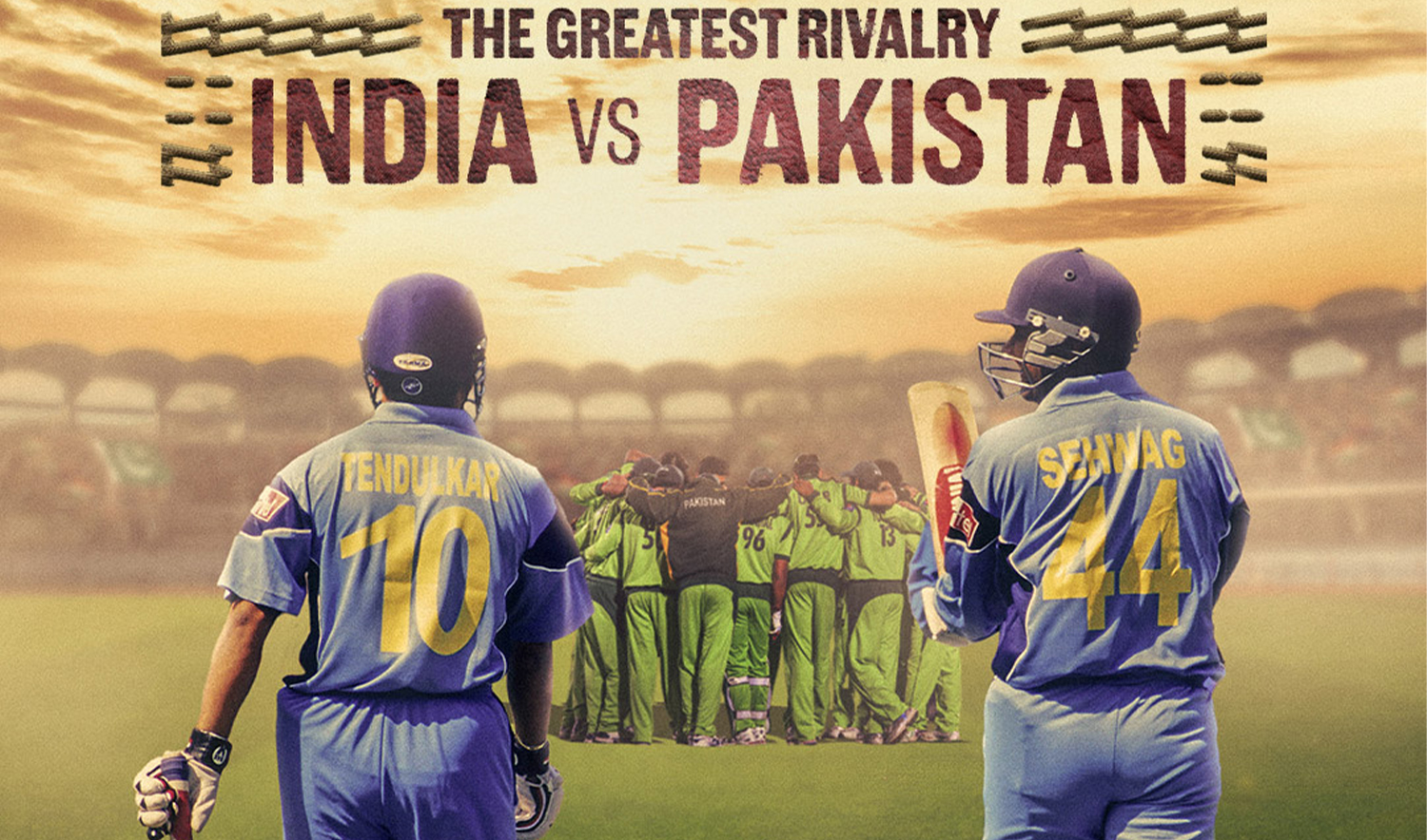 The picture shows a cover image of the upcoming Netflix upcoming sports documentary titled: “The Greatest Rivalry: India vs Pakistan” on February 7, 2025. (Netflix)